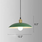 Vintage Green Iron Cone Pendant Light