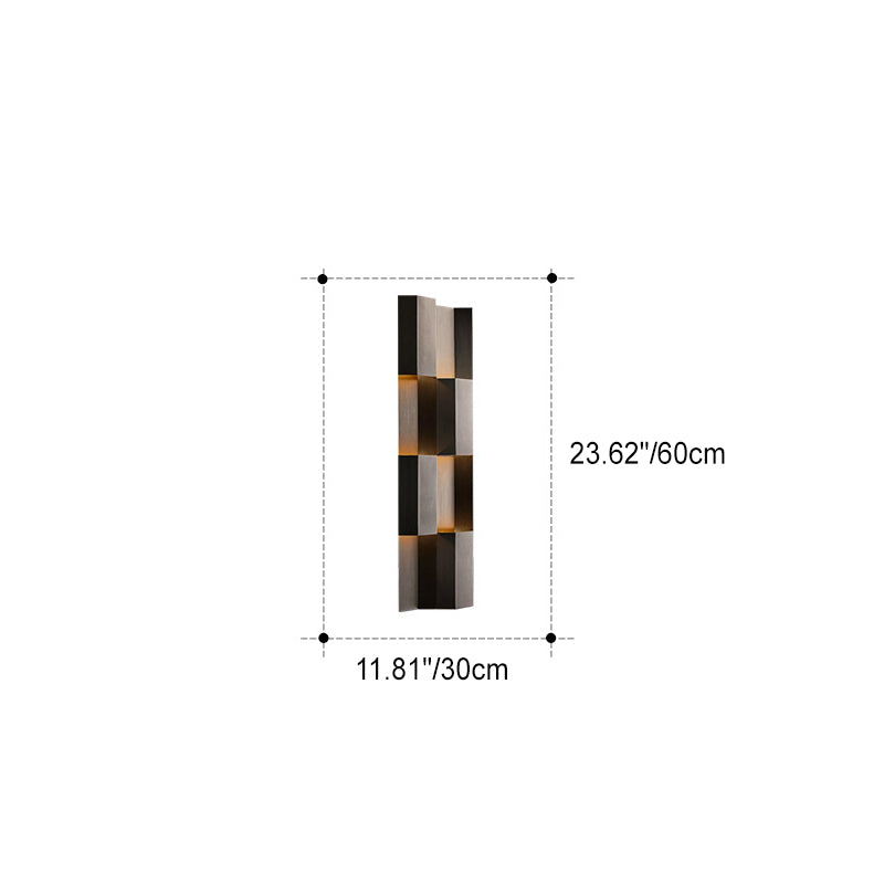 Modern Waterproof Stainless Steel Rectangular LED Wall