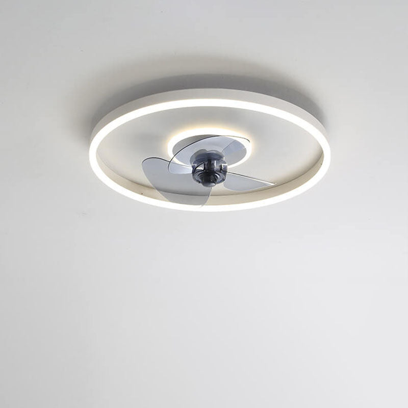 Minimalist Round Invisible LED Ceiling Fan Light