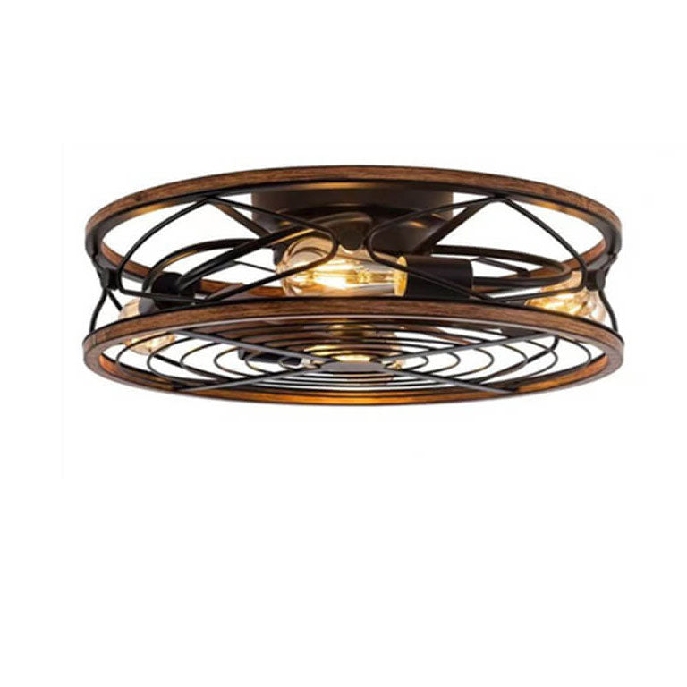 Industrial 4-Light Iron Ceiling Fan