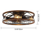 Industrial 4-Light Iron Ceiling Fan