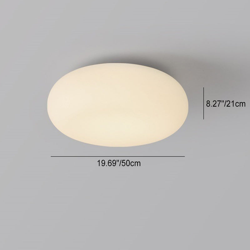 Contemporary Oval Iron LED Flush Mount Ceiling Light