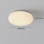 Contemporary Oval Iron LED Flush Mount Ceiling Light