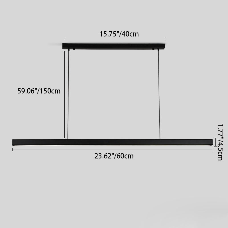 Sleek Minimalist Long LED Pendant Light
