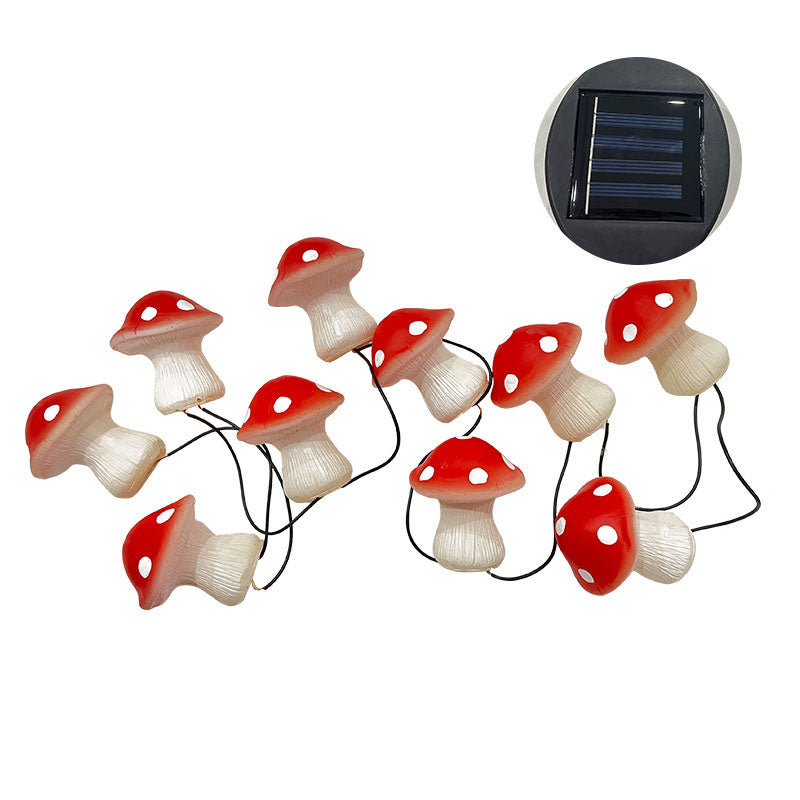 Premium Waterproof Solar LED Mushroom Garden Light String