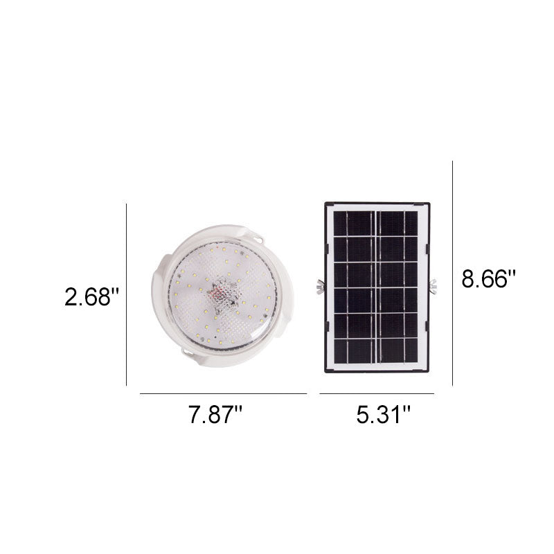 Premium Round Solar LED Flush Mount Light with Remote