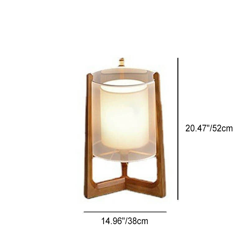 Minimalist Solid Wood Fabric Floor Lamp - Japanese Design, 1-Light