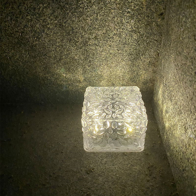 Premium Solar LED Ice Brick Outdoor Light - Modern ABS