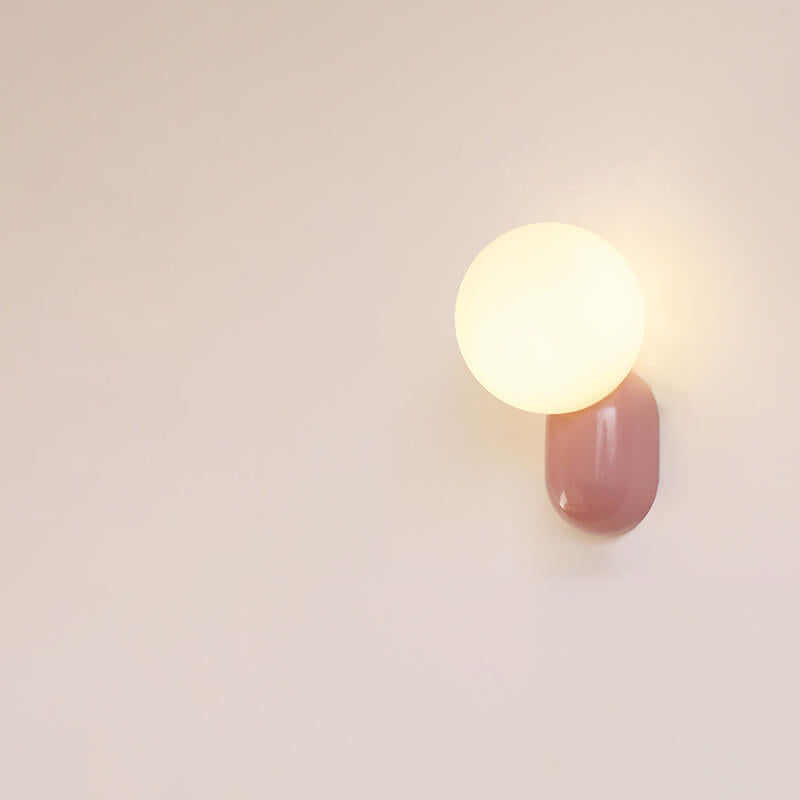 Macaron Resin Glass Ball Wall Sconce