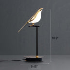 Nordic Minimalist LED Table Lamp - Magpie Bird Design