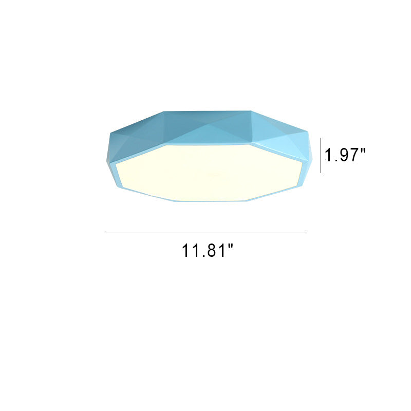 Diamond Geometry LED Flush Mount