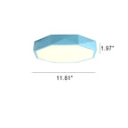 Diamond Geometry LED Flush Mount