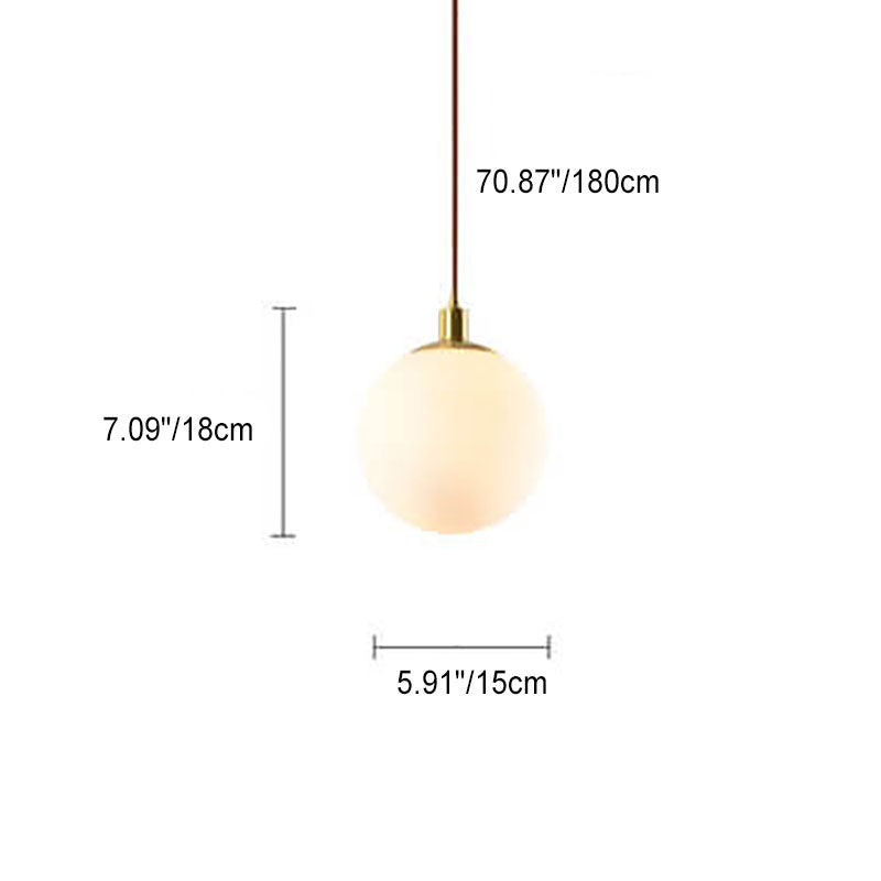 White Orb Nordic Pendant Light