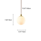 White Orb Nordic Pendant Light