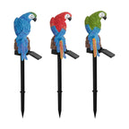 Colorful Solar-Powered Waterproof Resin Parrot LED Garden
