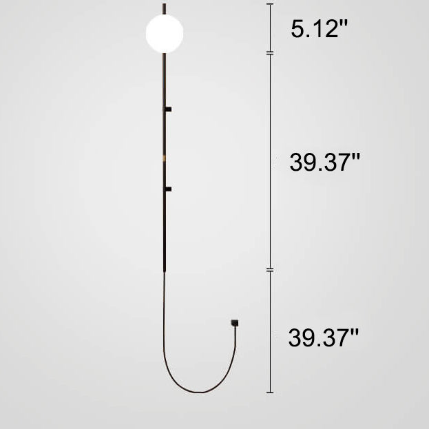 Minimalist Glass Globe Wall Sconce