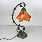 Premium Tiffany-Inspired Flower Petal Resin Stained Glass Table Lamp