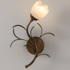 Glass Flower Wall Sconce