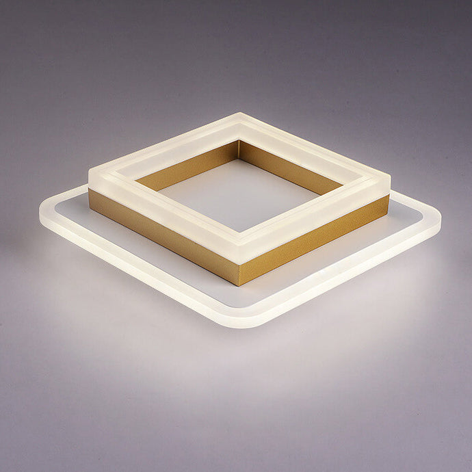 Nordic Acrylic LED Flush Mount Ceiling Light - Square & Circle Design