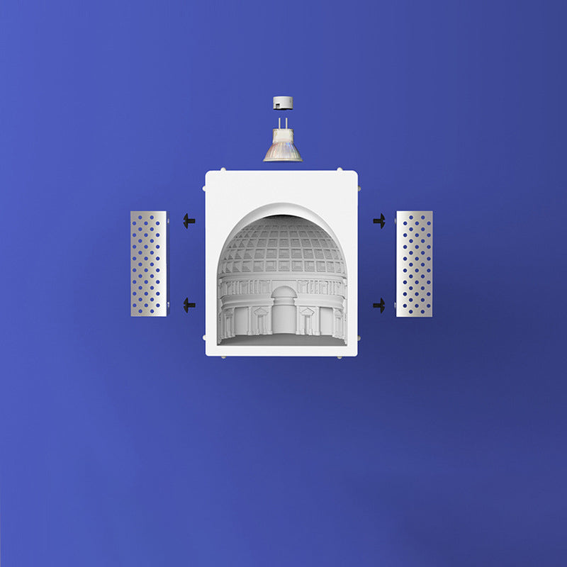 Plaster LED Recessed Wall Sconce