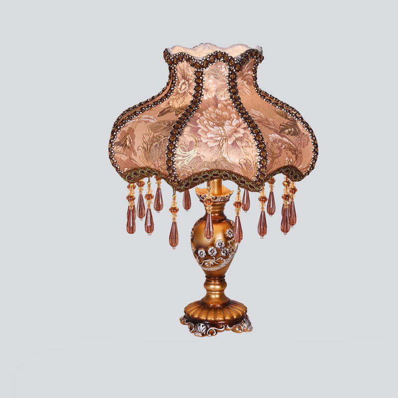 Luxury Lace Resin 1-Light Table Lamp - European Design