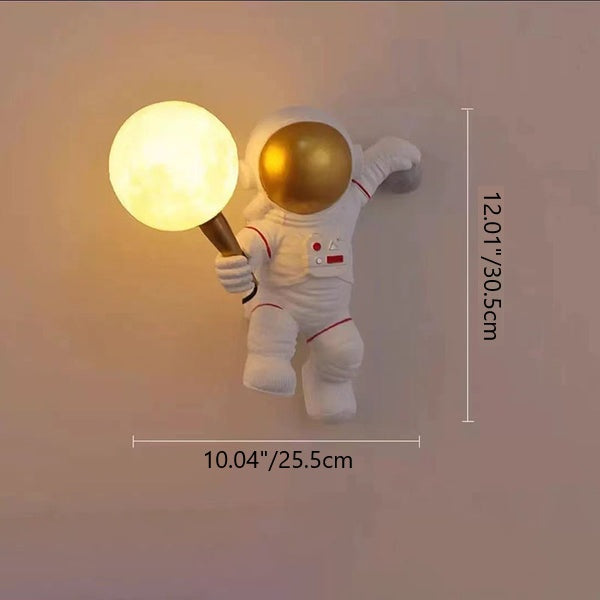 Modern Cartoon Astronaut Wall Sconce Lamp