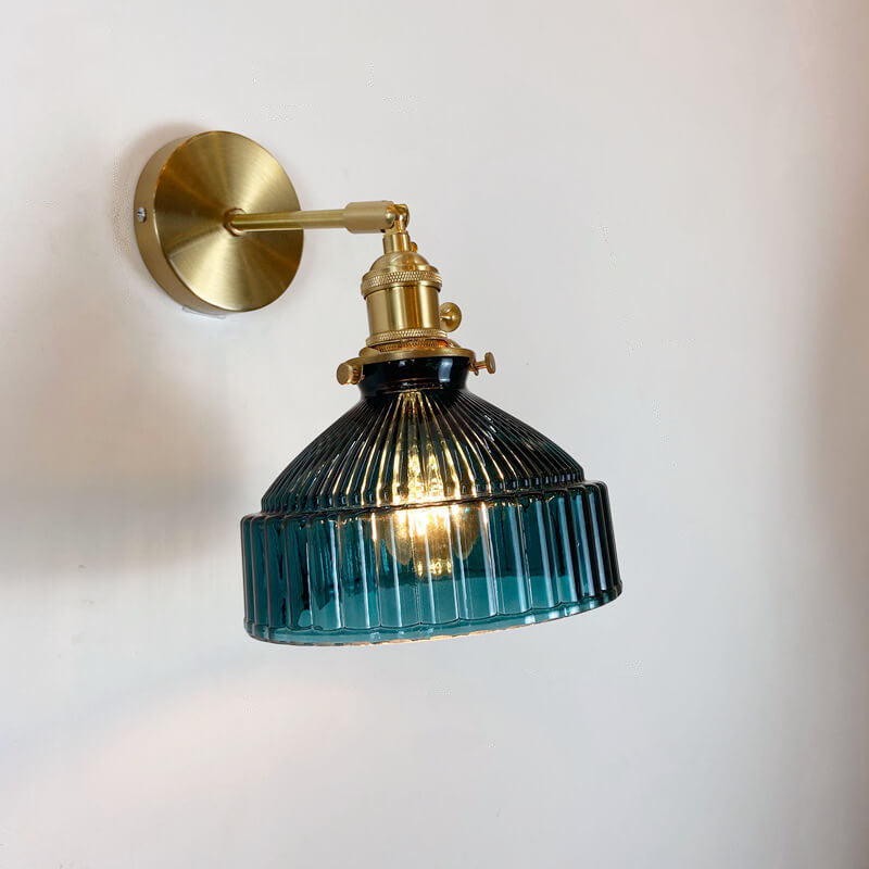 Brass Nordic Dome Glass Wall Sconce
