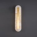 Premium Brass and Marble Oval LED Wall Sconce