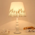 Elegant Floral Fabric Table Lamp with Iron Base - 1 Light