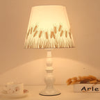 Elegant Floral Fabric Table Lamp with Iron Base - 1 Light