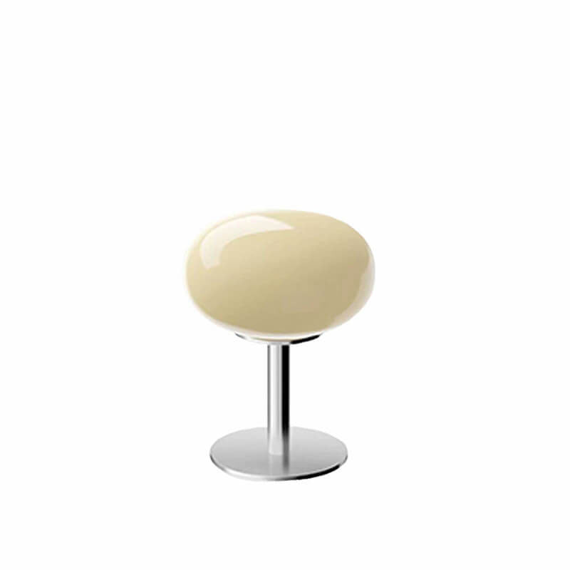 Vintage Cream Round Glass Table Lamp - Nordic Design
