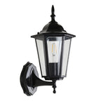 Modern Hexagonal Aluminum Outdoor Wall Sconce with Frosted