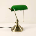 Vintage Glass Table Lamp with Metal Base - 1-Light Zipper Design