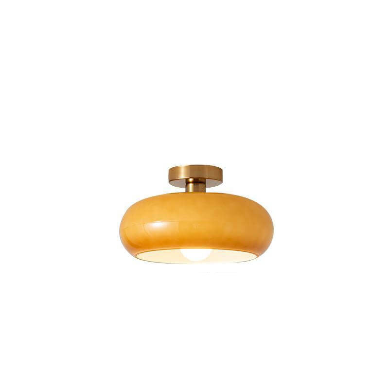 Modern Retro Round Glass Pendant Light