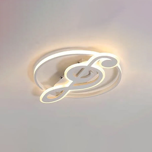 Nordic LED Ceiling Light with Music Notes Design