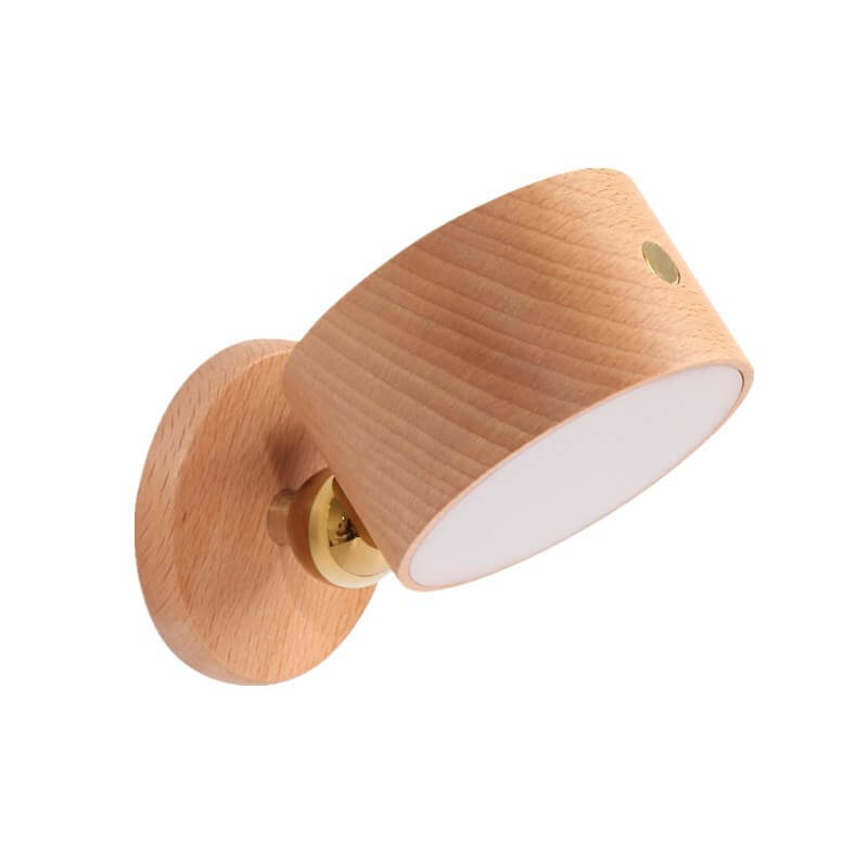 Wooden USB Rechargeable LED Wall Sconce