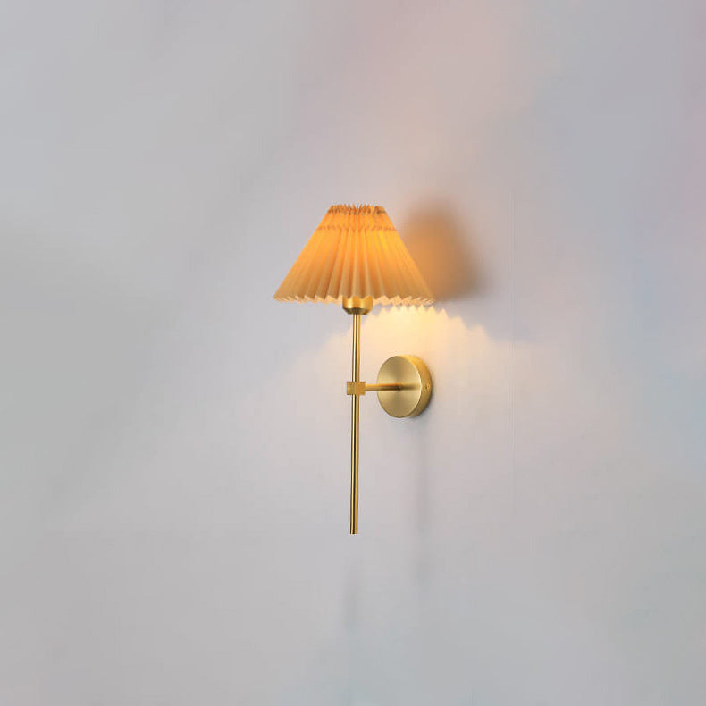 Modern Pleated Fabric Wall Sconce