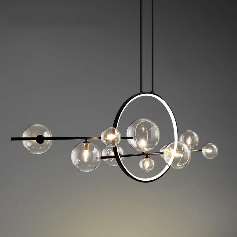 Contemporary Glass Bubble Chandelier - 7/10 Light Design