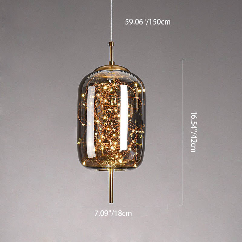 Scandinavian Oval Glass Pendant