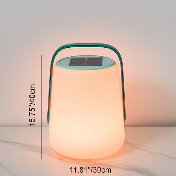 Premium Solar Waterproof Leather Cylinder Lantern