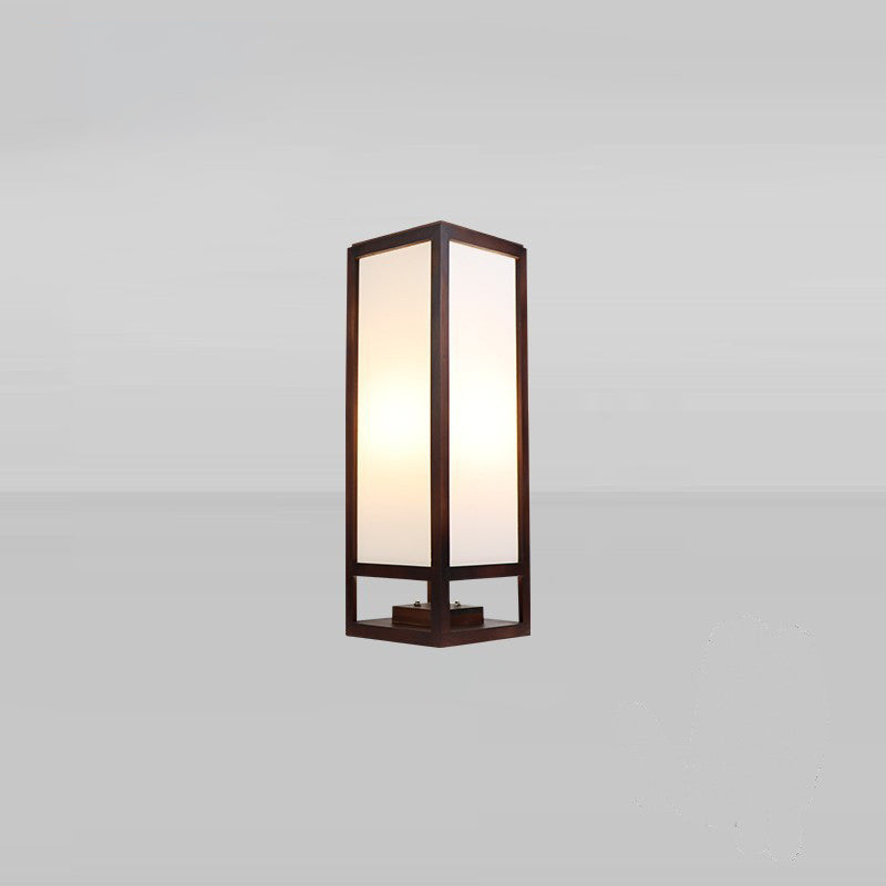 Premium Rectangular Parchment Wood Floor Lamp - 1-Light Design for Entertainment Spaces