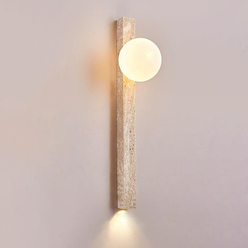 Yellow Travertine 2-Light Sconce