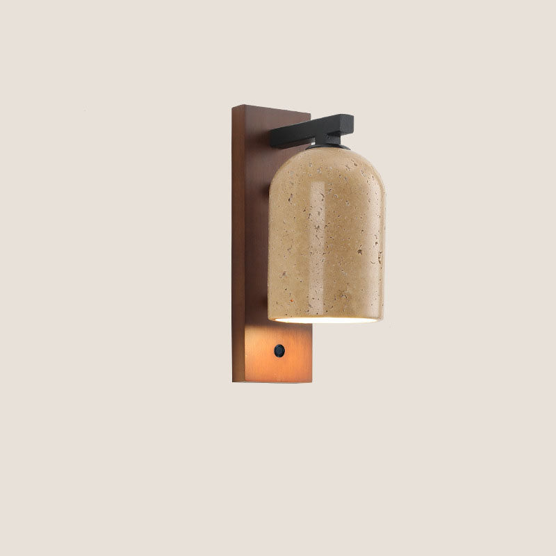 Japanese Stone Cylinder Wall Sconce