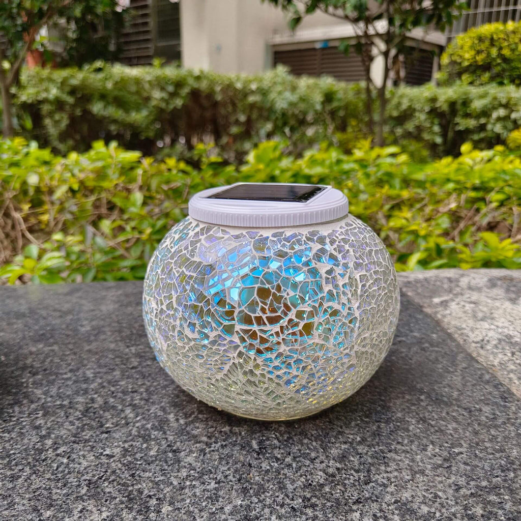 Premium Stained Glass Solar LED Outdoor Garden Light
