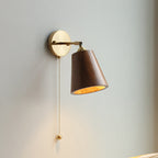 Scandinavian Copper & Wood 1-Light Sconce