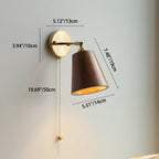 Scandinavian Copper & Wood 1-Light Sconce