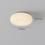 Contemporary Oval Iron LED Flush Mount Ceiling Light