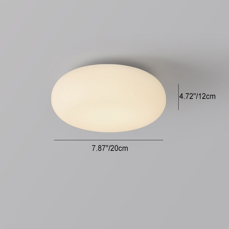 Contemporary Oval Iron LED Flush Mount Ceiling Light