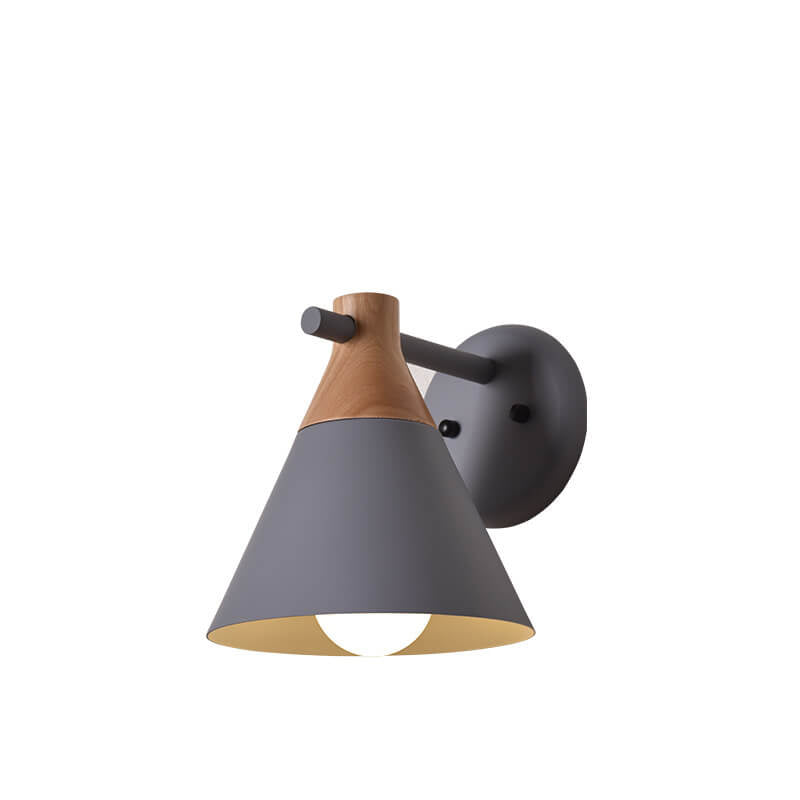 Nordic Wood Macaron Wall Sconce