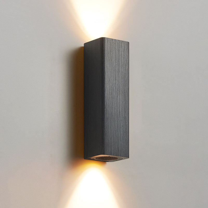 Brushed Aluminum Rectangular LED Sconce